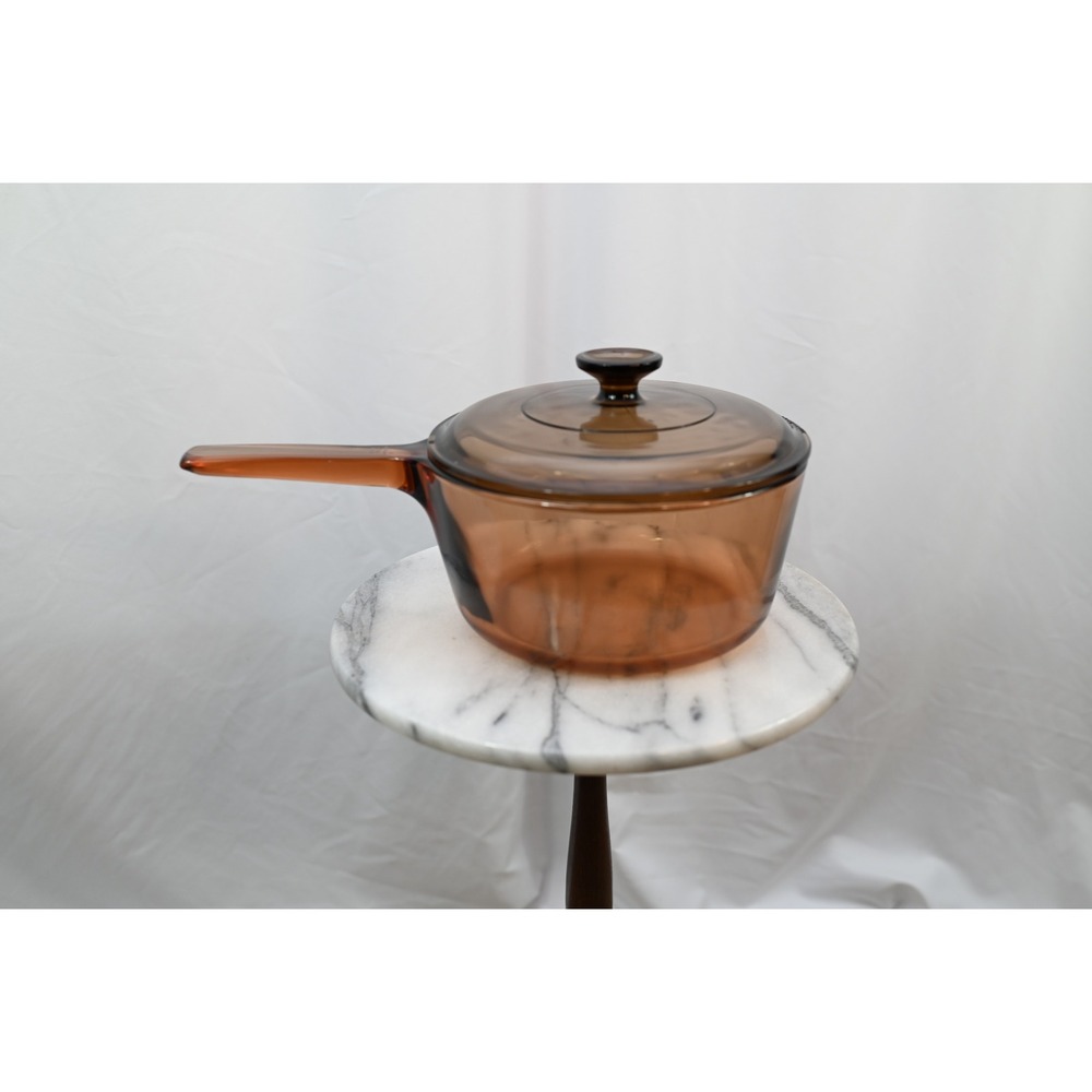 Visions Corningware Amber Glass Saucepan Pot with Lid 2.5L V-2.5-B Simmerpot